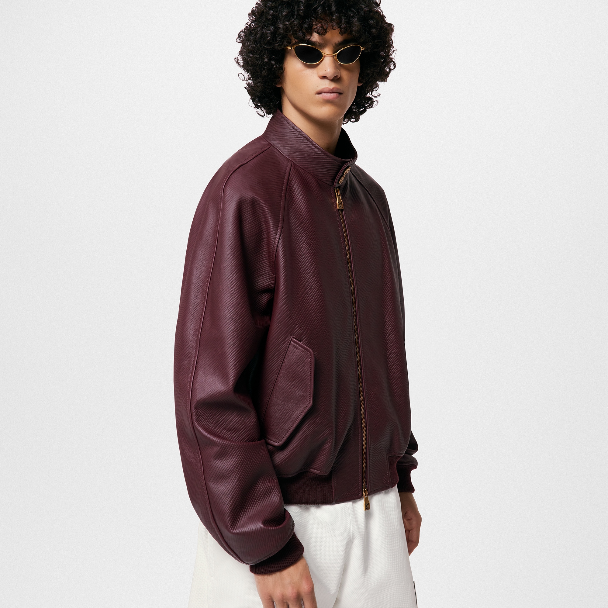 Louis vuitton leather deals bomber jacket